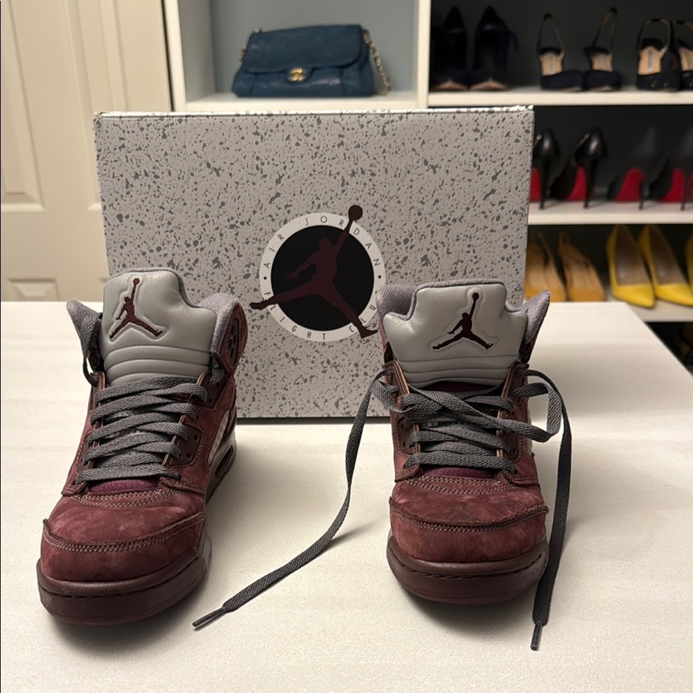 Jordan Kids Sneakers - Maroon and Gray